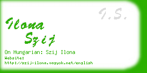 ilona szij business card